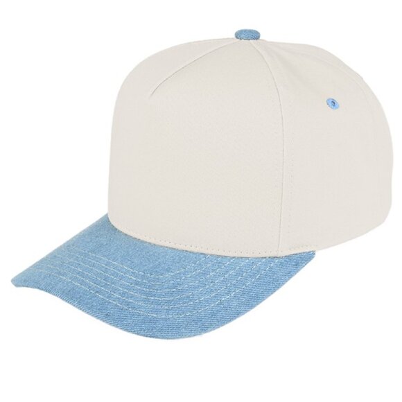 Two Tone Canvas Trucker Hat Baseball Cap - Picture 13 of 16